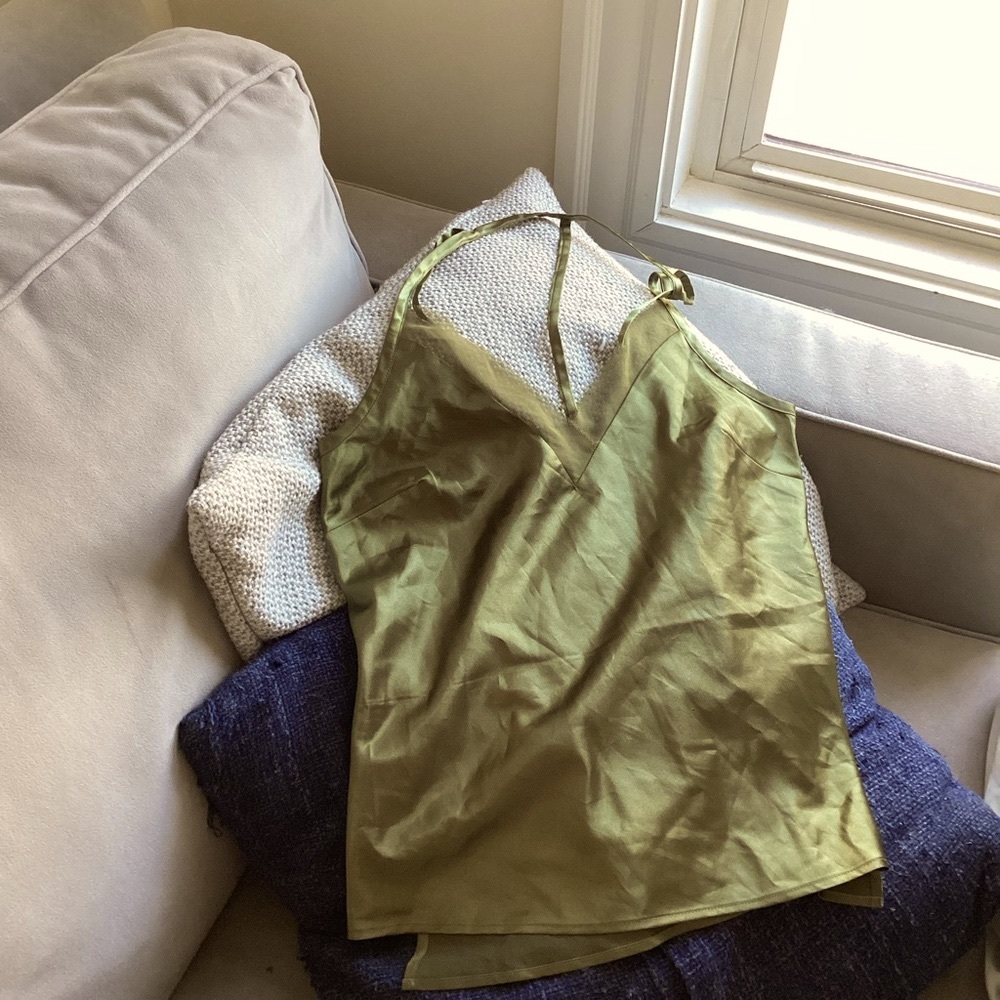 bebe silky olive tank